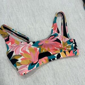 Billabong Floral Bikini Top Sporty Bralette Style